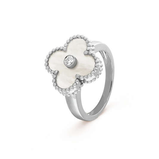 [Regalia jewelry]CLOVER SILVER MOP DIAMOND RING