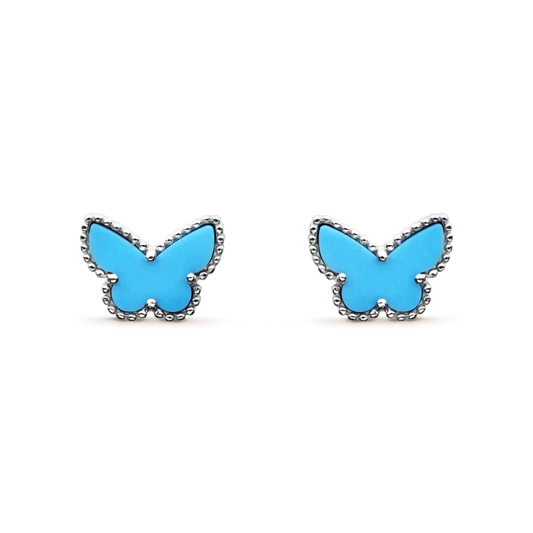 [Regalia jewelry]BUTTERFLY TURQUOISE EARRINGS SILVER