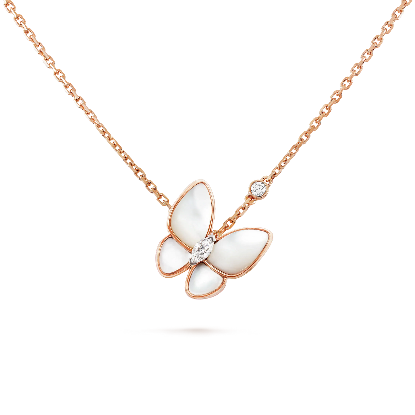 [Regalia jewelry]BUTTERFLY MOP DIAMOND NECKLACE