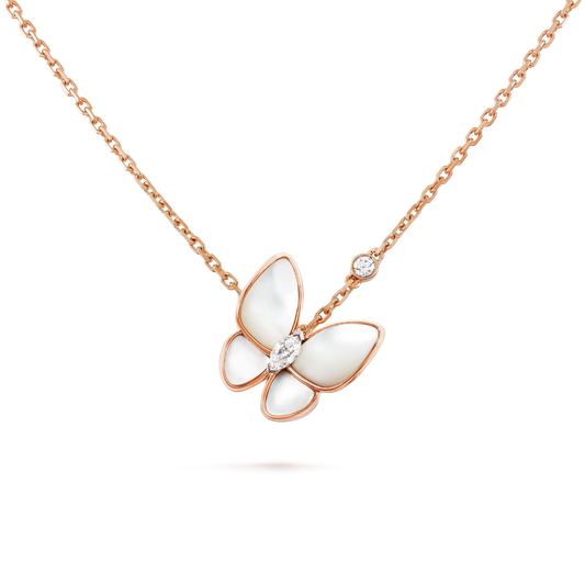 [Regalia jewelry]BUTTERFLY MOP DIAMOND NECKLACE