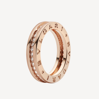 [Regalia jewelry]ZERO 1 ONE-BAND PAVED DIAMONDS ON THE SPIRAL RING