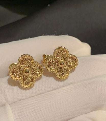 [Regalia jewelry]CLOVER MEDIUM 1 MOTIFS LAVA EARRINGS