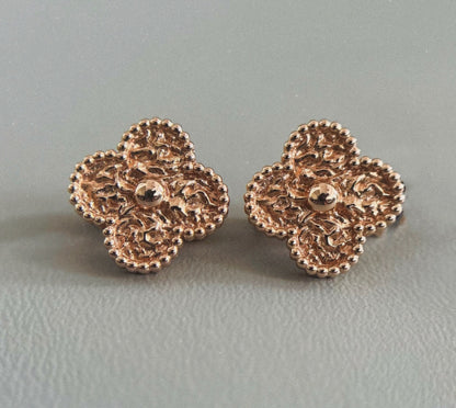 [Regalia jewelry]CLOVER MEDIUM 1 MOTIFS LAVA EARRINGS
