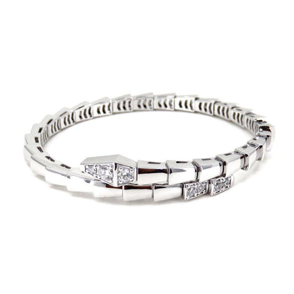 [Regalia jewelry]SERPENTI BRACELET DIAMONDS SILVER