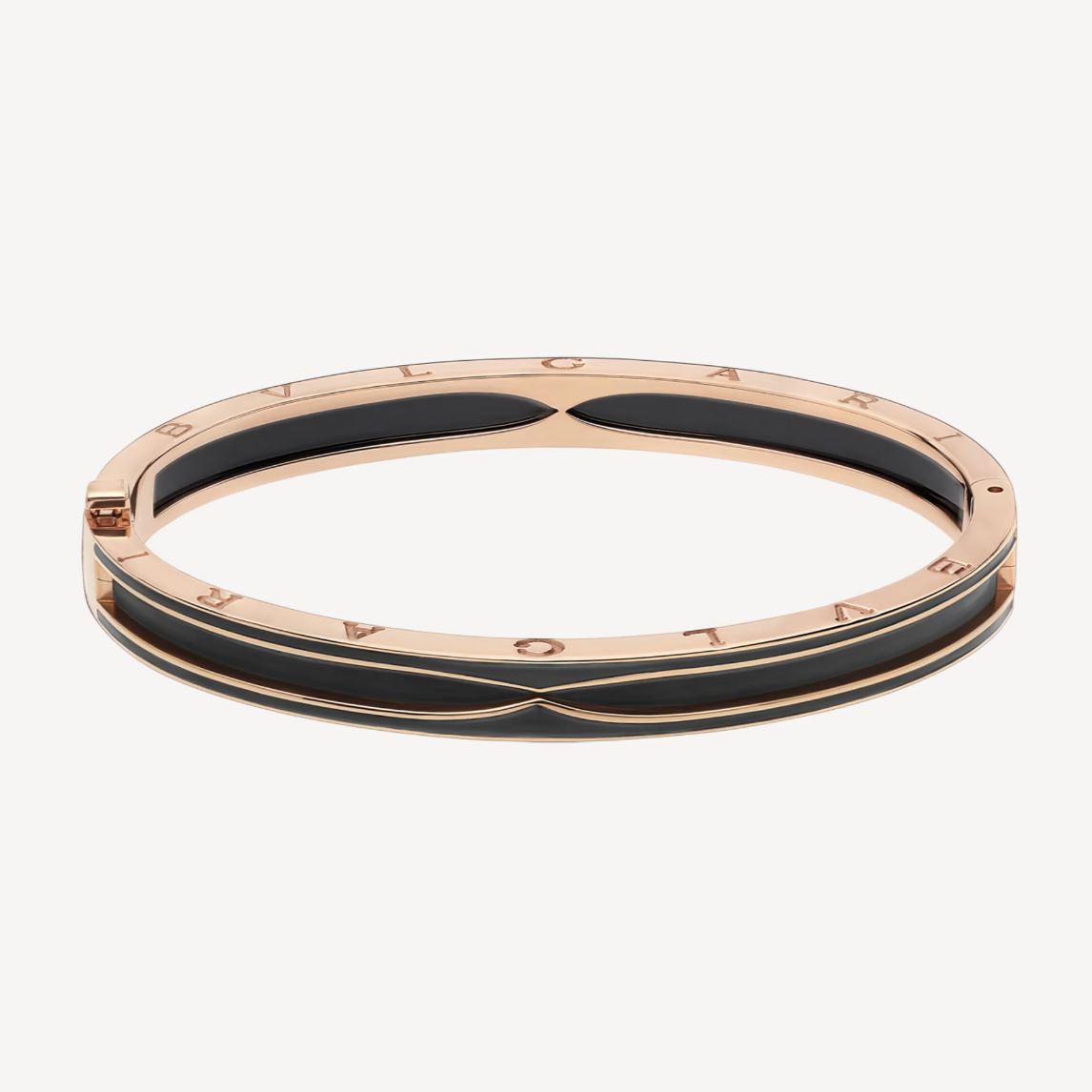 [Regalia jewelry]ZERO 1 PINK GOLD WITH MATTE BLACK CERAMIC BRACELET