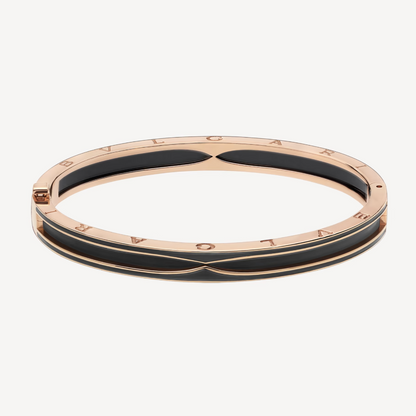 [Regalia jewelry]ZERO 1 PINK GOLD WITH MATTE BLACK CERAMIC BRACELET