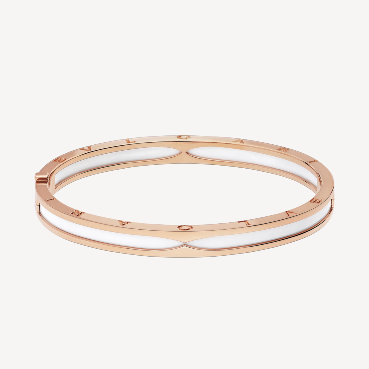 [Regalia jewelry]ZERO 1 PINK GOLD WITH WHITE CERAMIC BRACELET
