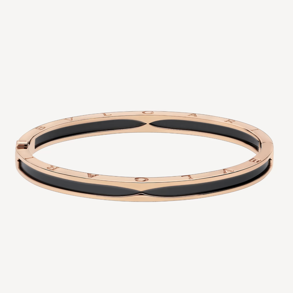 [Regalia jewelry]ZERO 1 PINK GOLD WITH BLACK CERAMIC BRACELET