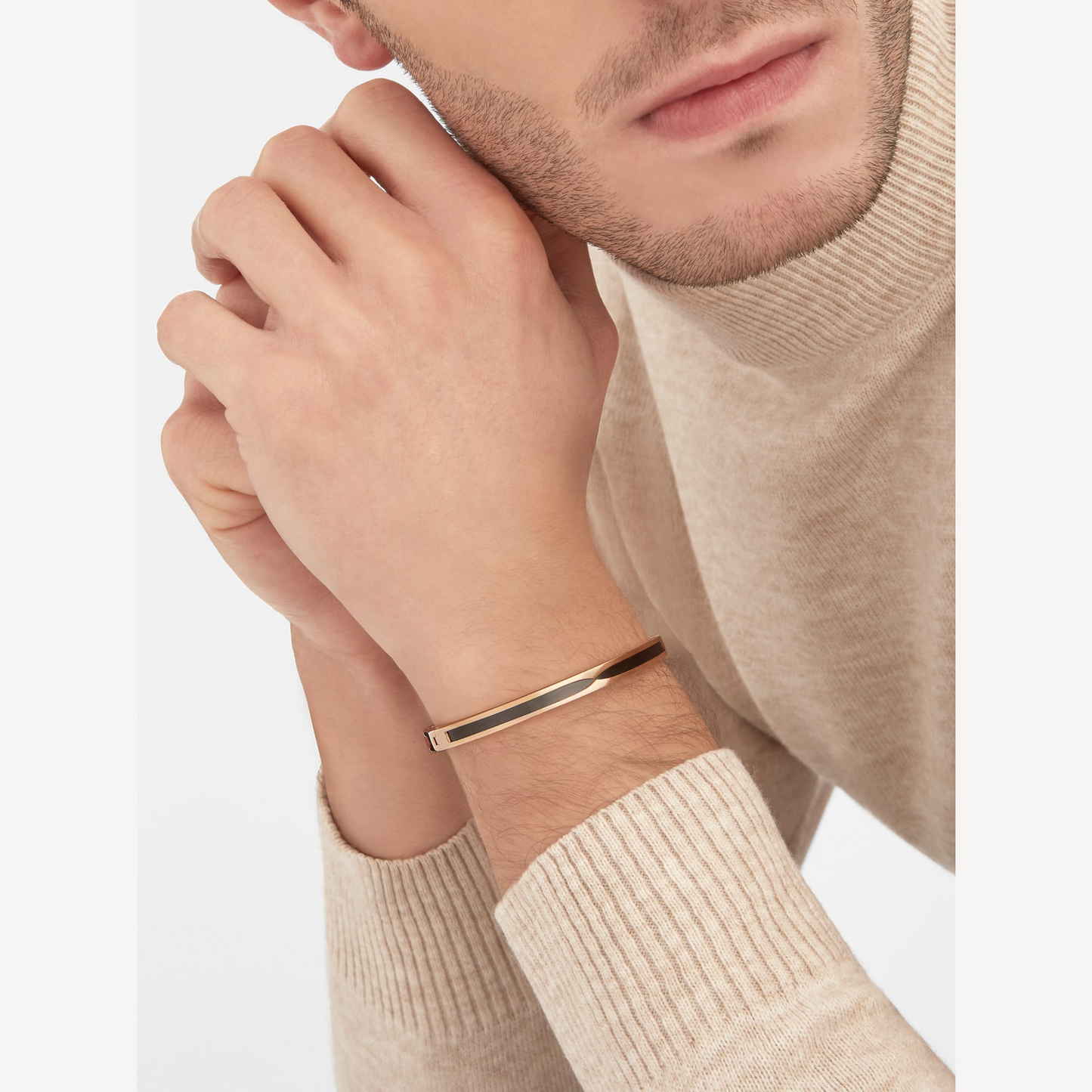 [Regalia jewelry]ZERO 1 PINK GOLD WITH BLACK CERAMIC BRACELET