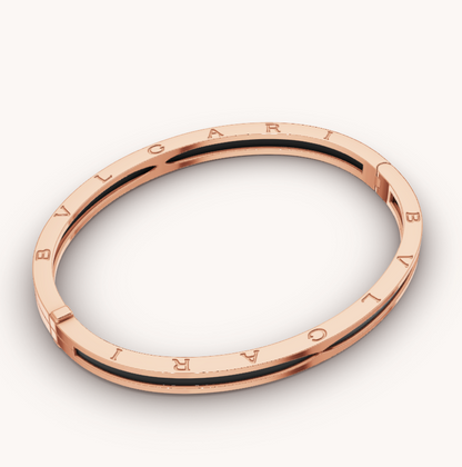 [Regalia jewelry]ZERO 1 PINK GOLD WITH BLACK CERAMIC BRACELET