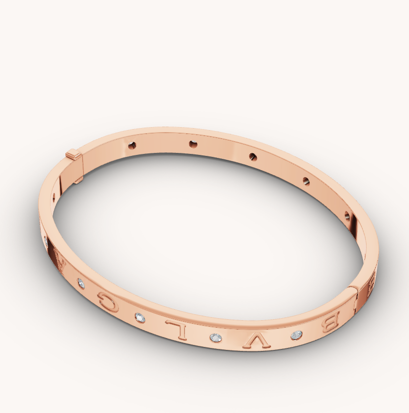 [Regalia jewelry]ZERO 1 PINK GOLD 12 DIAMONDS BRACELET