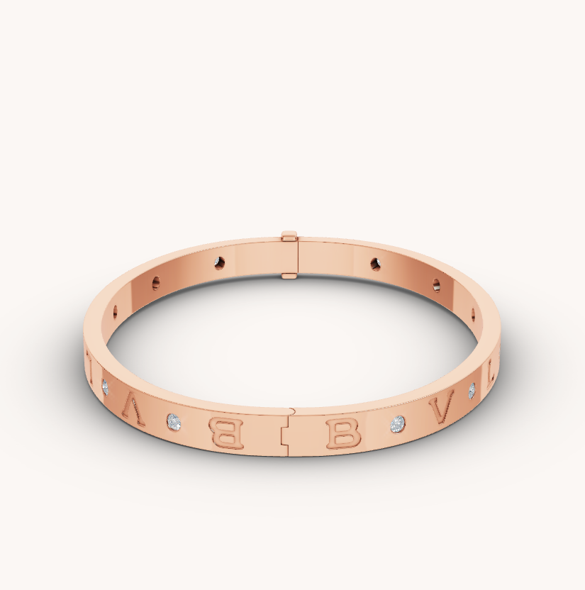 [Regalia jewelry]ZERO 1 PINK GOLD 12 DIAMONDS BRACELET