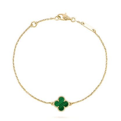 [Regalia jewelry]CLOVER BRACELET MALACHITE 1 MOTIF