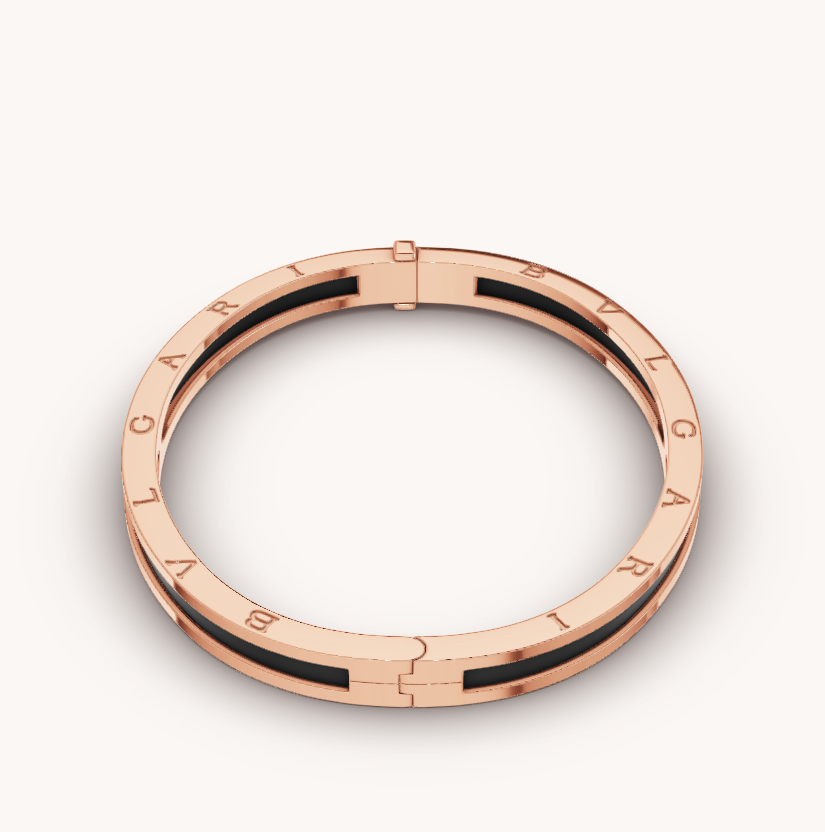 [Regalia jewelry]ZERO 1 PINK GOLD WITH BLACK CERAMIC BRACELET