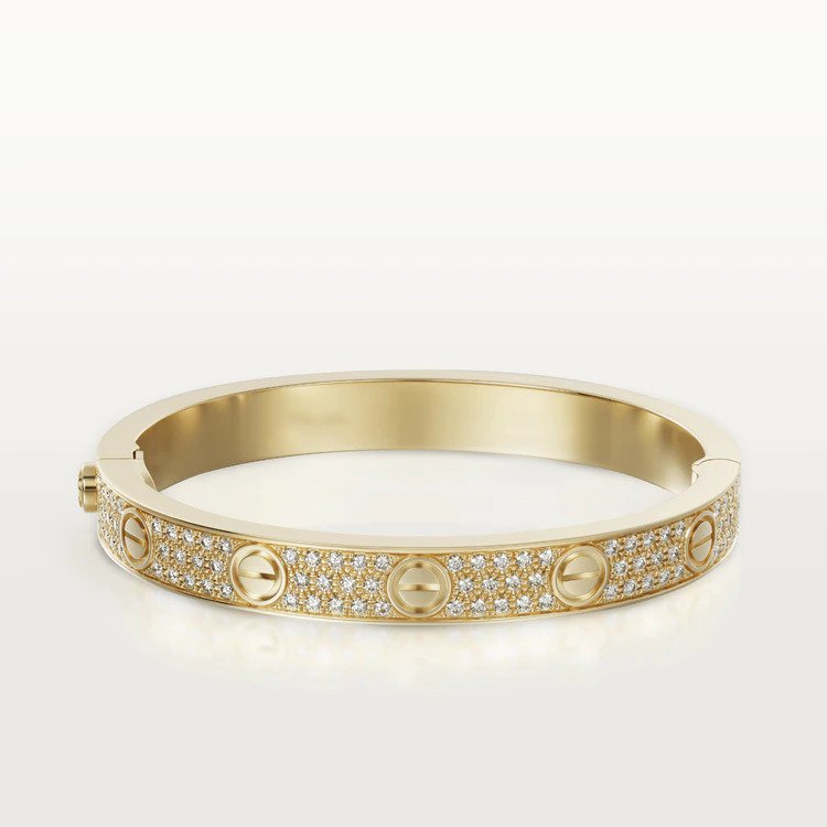 [Regalia jewelry]LOVE BRACELET 6.1MM DIAMOND-PAVED