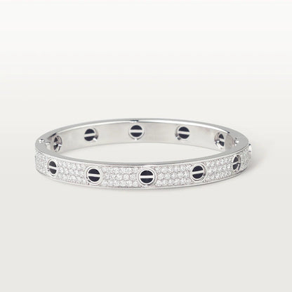 [Regalia jewelry]LOVE BRACELET 6.1MM DIAMOND-PAVED CERAMIC