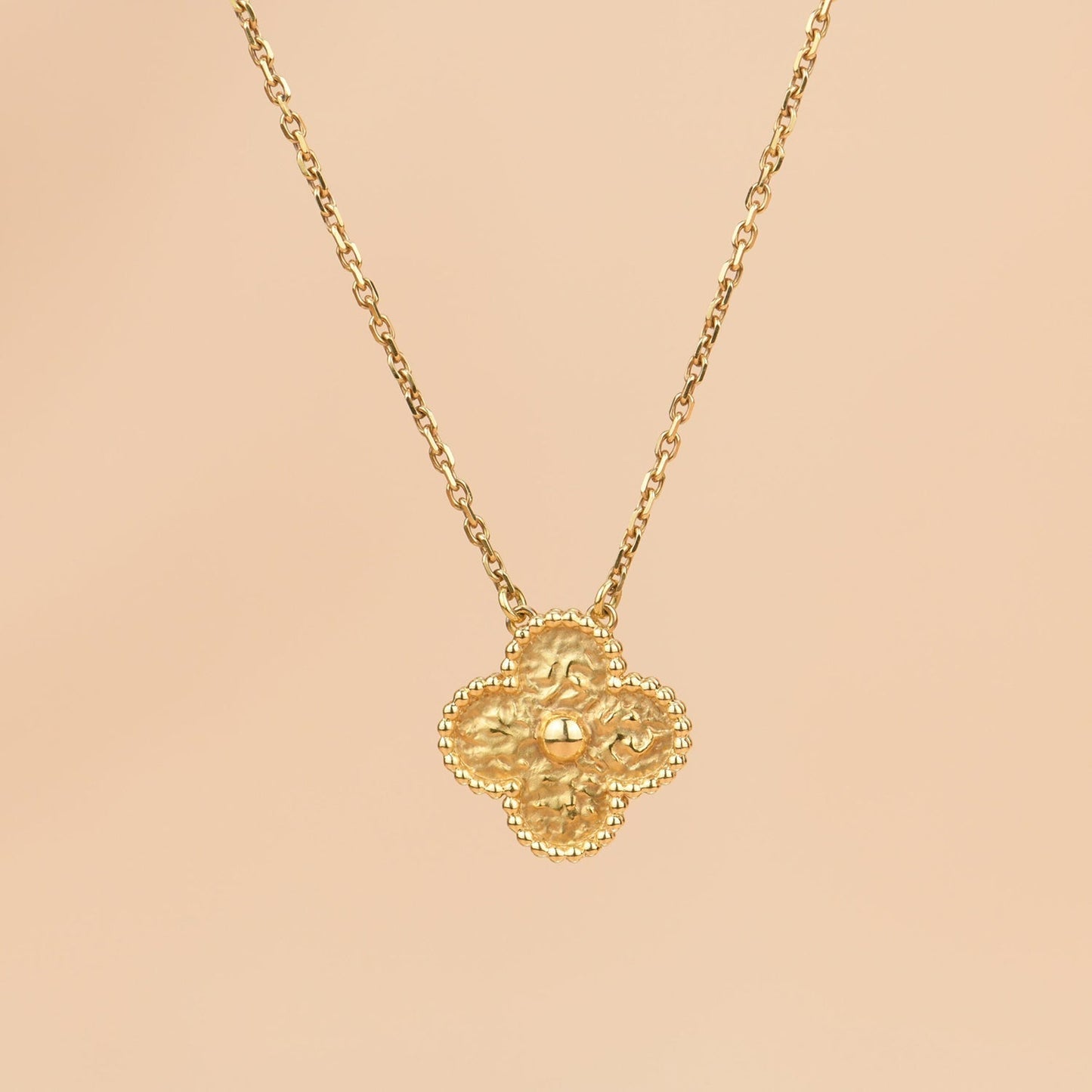 [Regalia jewelry]CLOVER 15MM  BRONZING NECKLACE