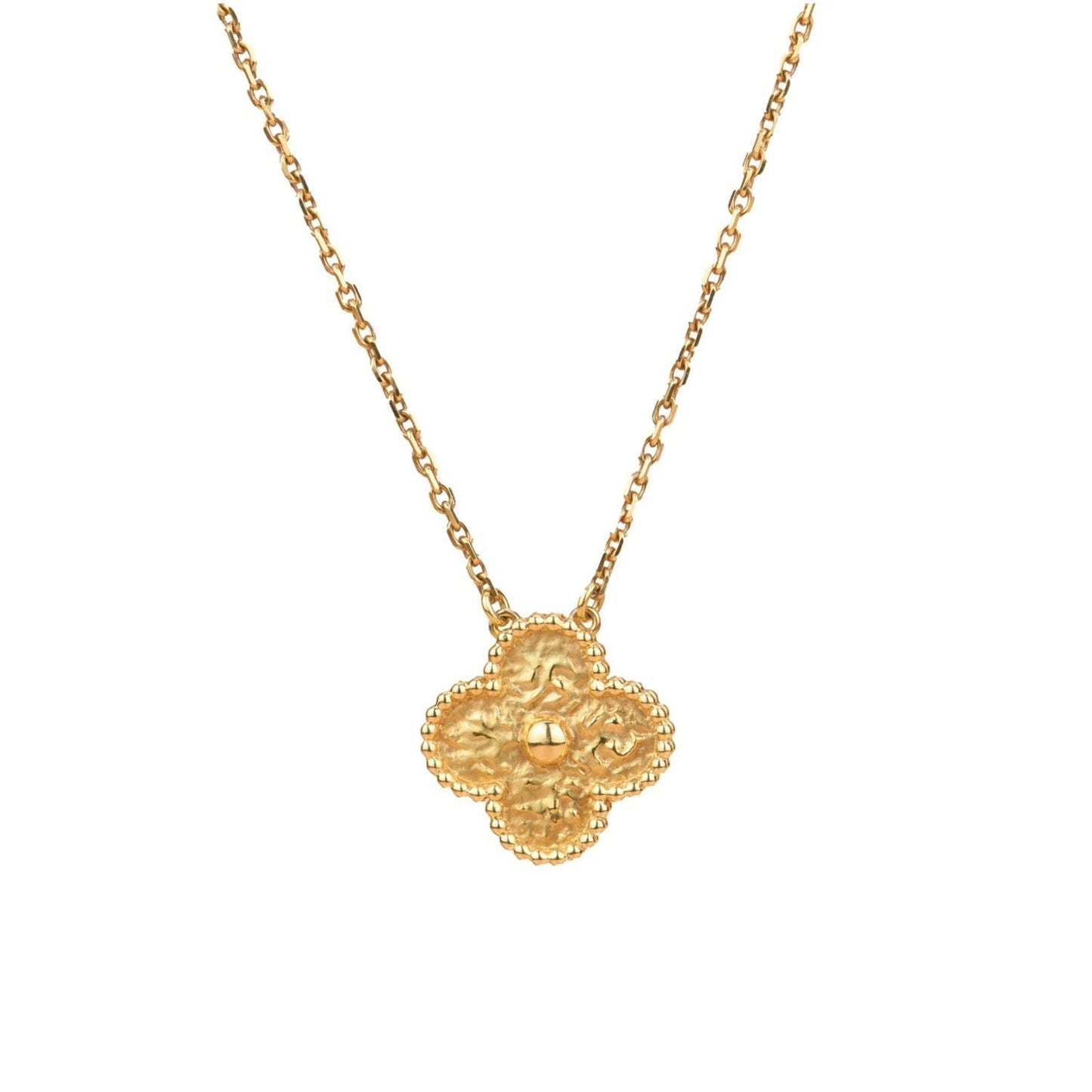 [Regalia jewelry]CLOVER 15MM  BRONZING NECKLACE