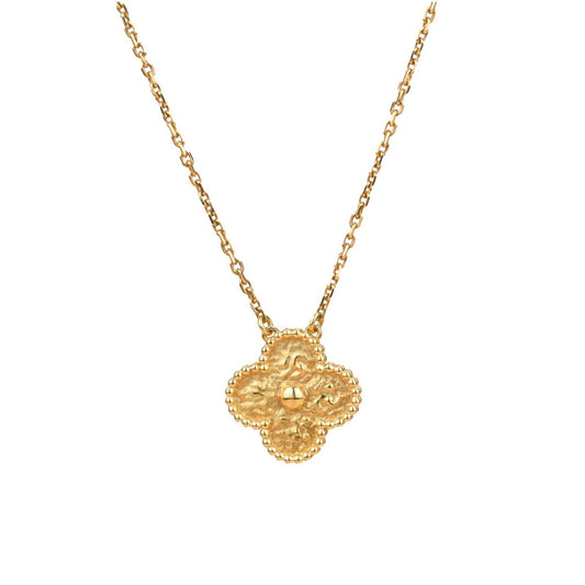 [Regalia jewelry]CLOVER 15MM  BRONZING NECKLACE