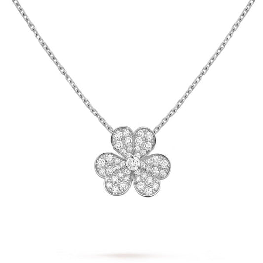[Regalia jewelry]CLOVER DIAMOND NECKLACE SILVER