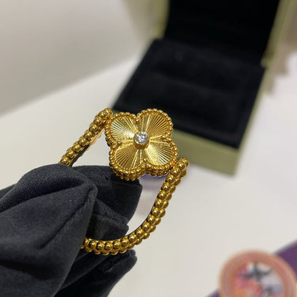 [Regalia jewelry]CLOVER RIVERSIBLE BLUE AGATE RING