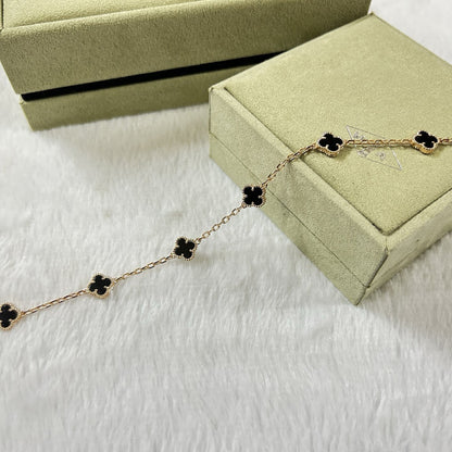 [Regalia jewelry]CLOVER 6 MOTIF  ONYXS BRACELET