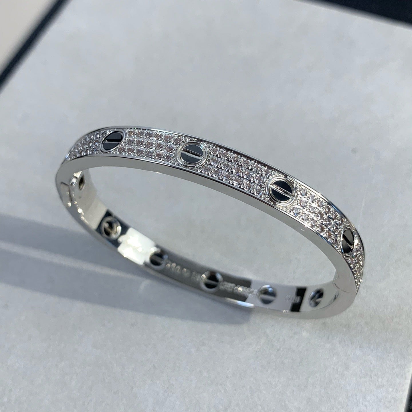 [Regalia jewelry]LOVE BRACELET 6.1MM DIAMOND-PAVED CERAMIC