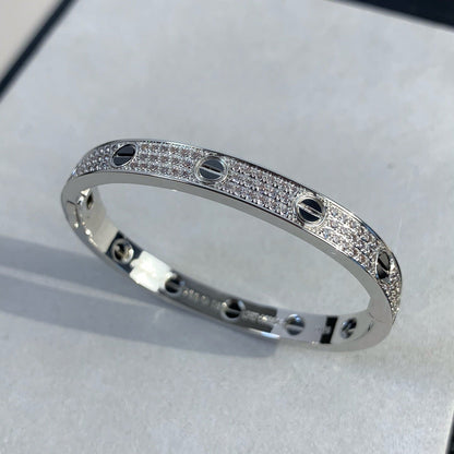 [Regalia jewelry]LOVE BRACELET 6.1MM DIAMOND-PAVED CERAMIC