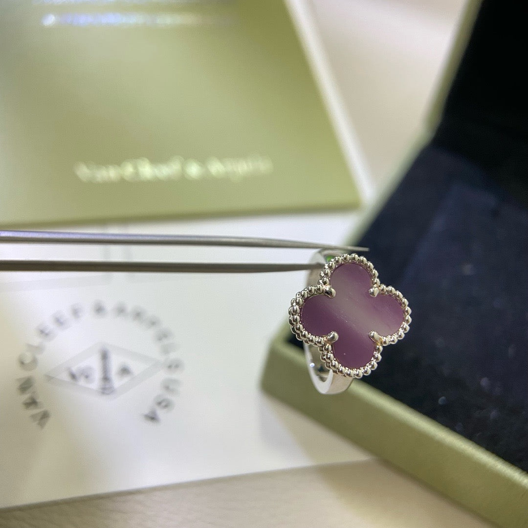 [Regalia jewelry]CLOVER  PURPLE VIOLET RING