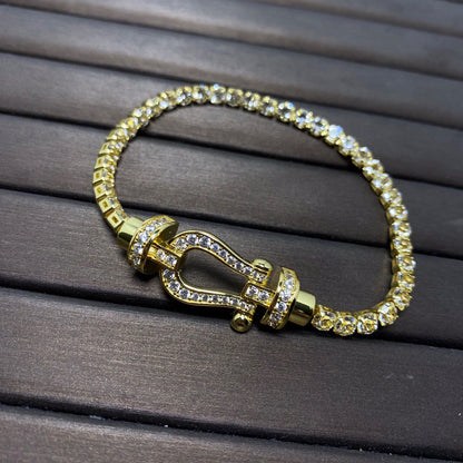 [Regalia jewelry]FORCE  HORSESHOE  DIAMOND TENNIS BRACELET