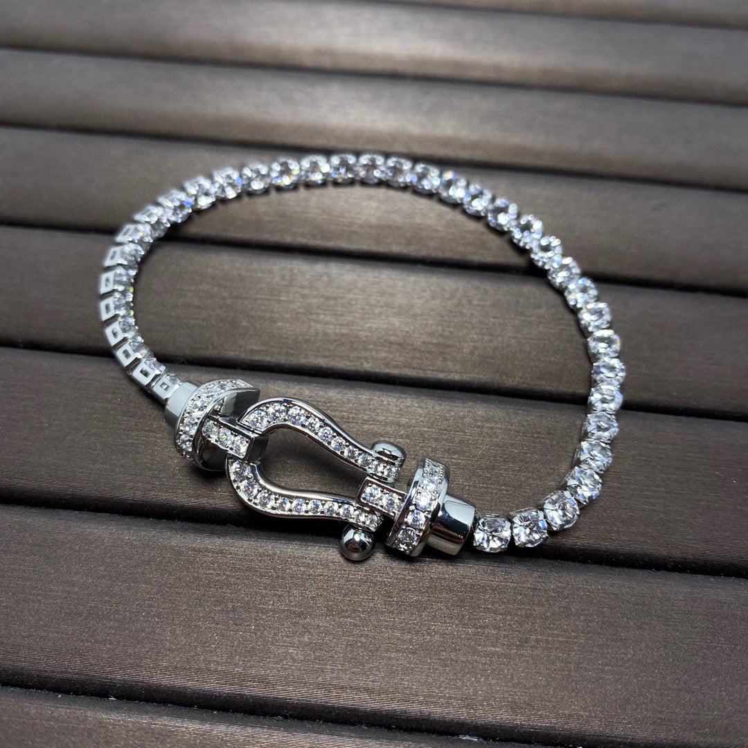 [Regalia jewelry]FORCE  HORSESHOE  DIAMOND TENNIS BRACELET