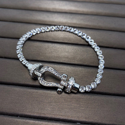 [Regalia jewelry]FORCE  HORSESHOE  DIAMOND TENNIS BRACELET