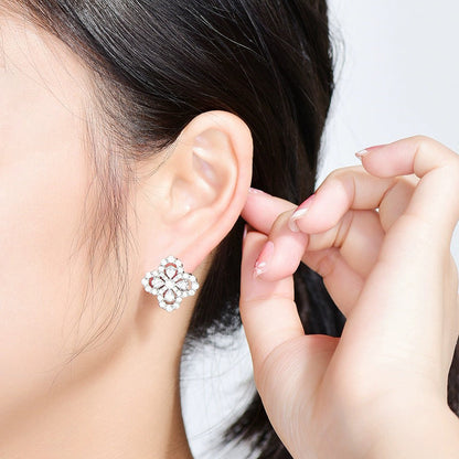 [Regalia jewelry]LOOP EARRINGS FULL MOTIF DIAMOND 16MM