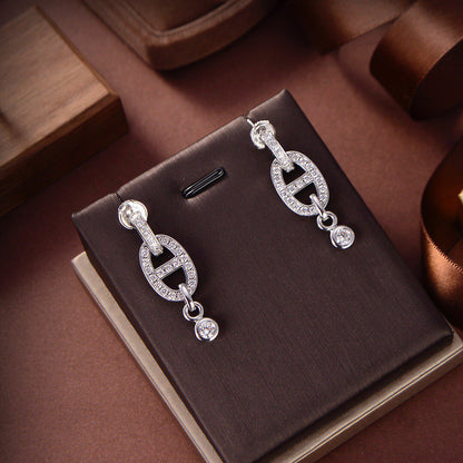 [Regalia jewelry]HM CHAINE DIAMOND EARRINGS