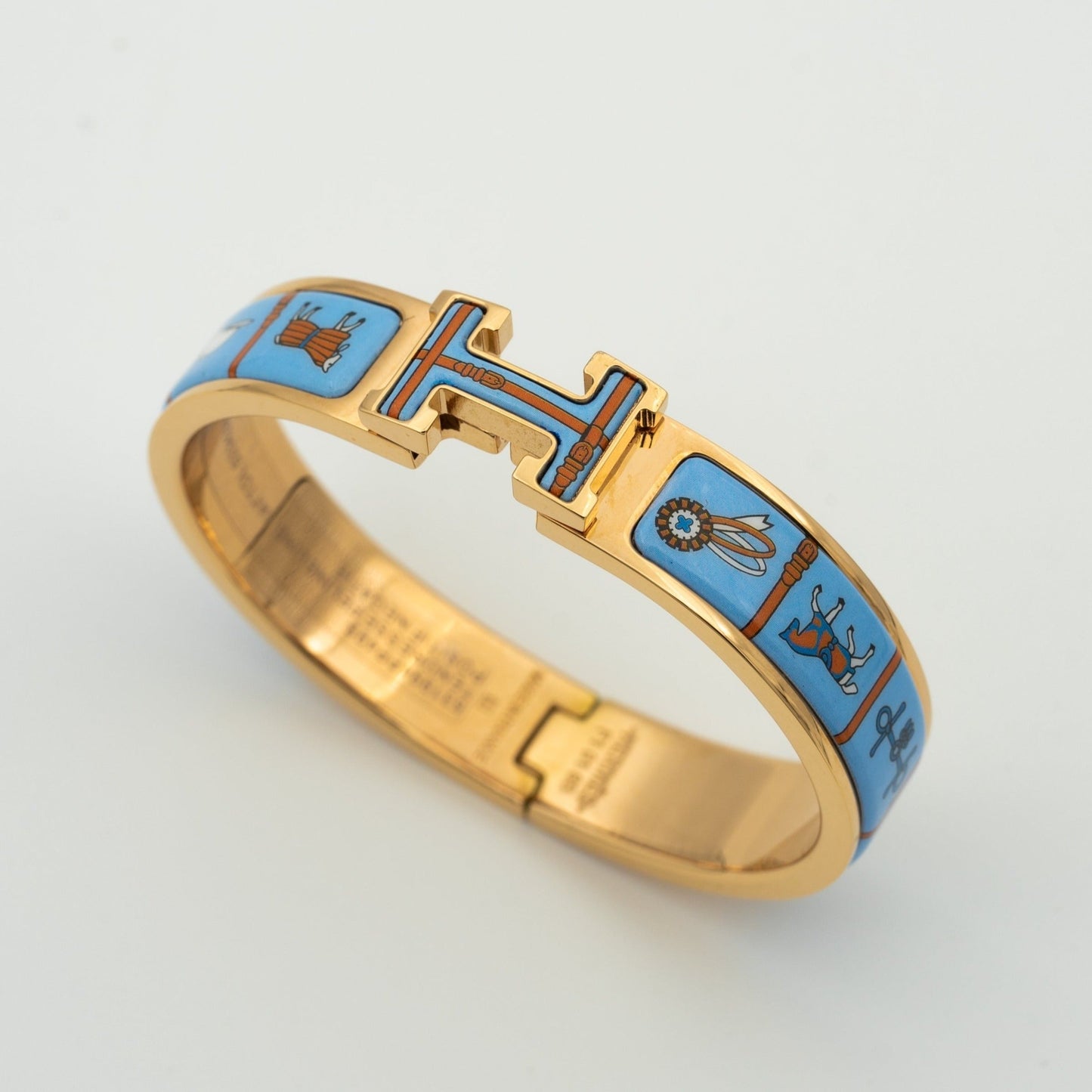 [Regalia jewelry]H PINK GOLD BRACELET BLUE CERAMIC