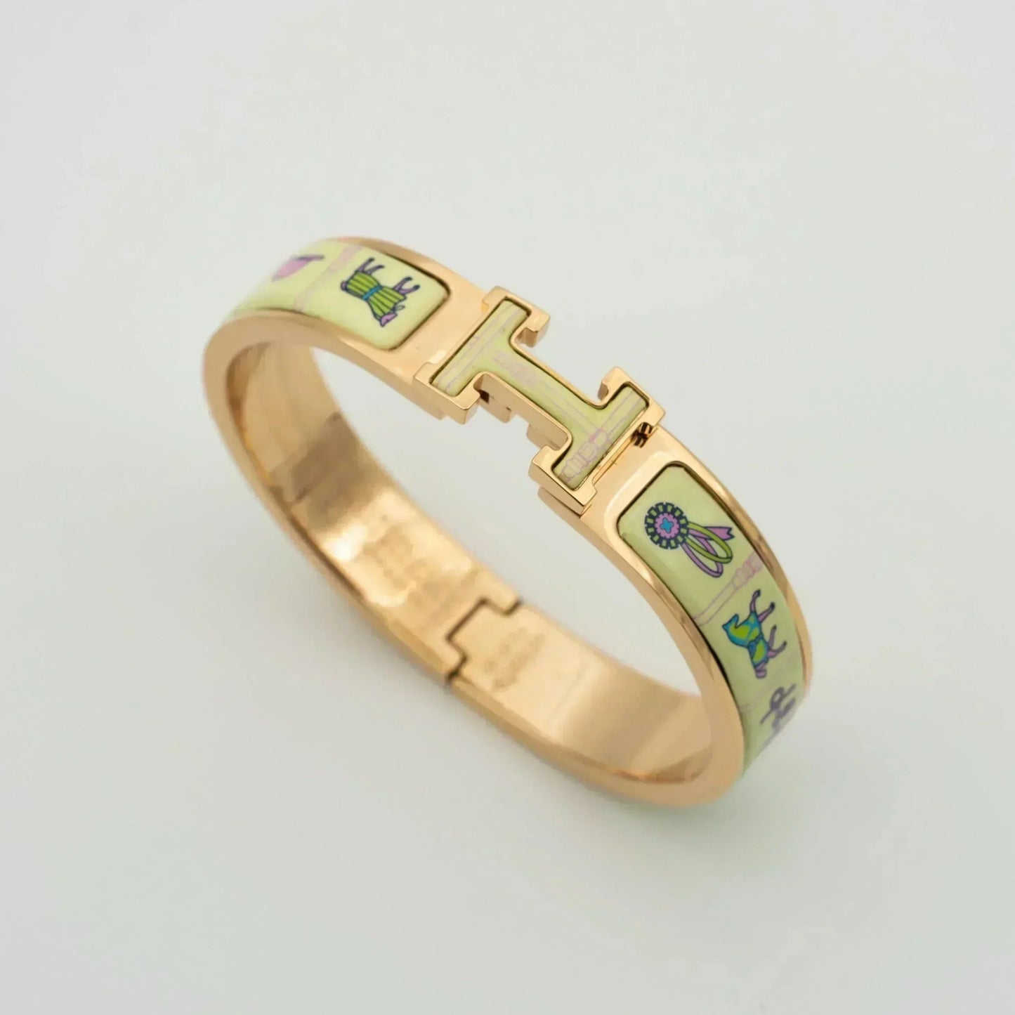 [Regalia jewelry]H PINK GOLD BRACELET CREAM CERAMIC