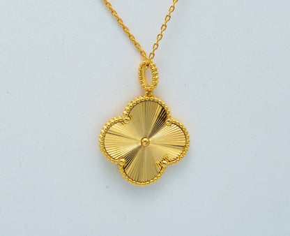 [Regalia jewelry]CLOVER 25MM PEDANT NECKLACE GOLD