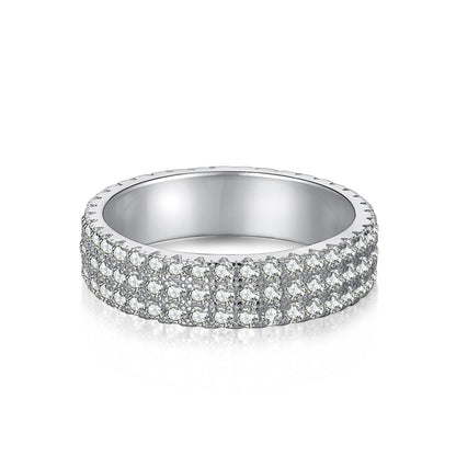 [Regalia jewelry]Dainty Round Cut Tennis Ring