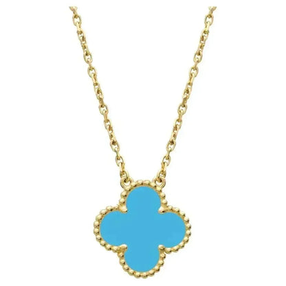 [Regalia jewelry]CLOVER 15MM VINTAGE TURQUOISE NECKLACE