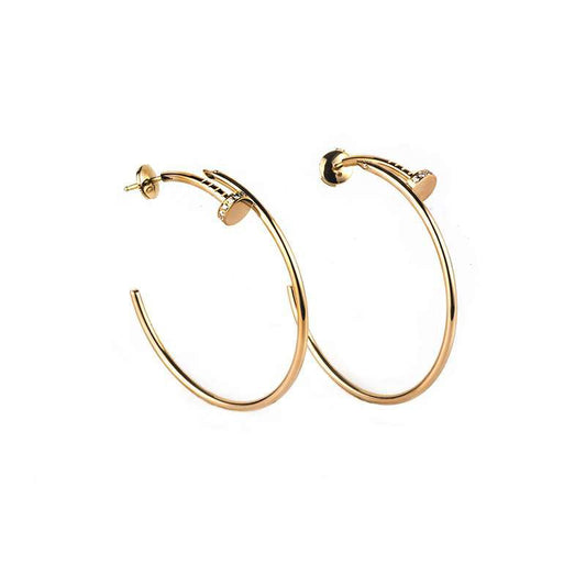 [Regalia jewelry]JUSTE EARRINGS GOLD DIAMONDS 1.8MM