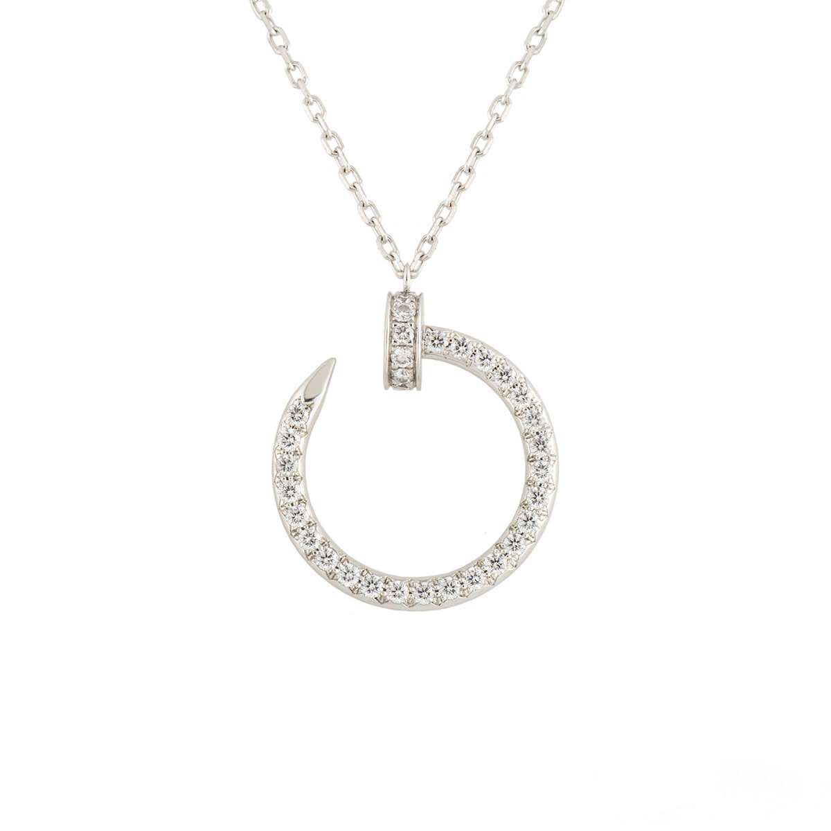 [Regalia jewelry]JUSTE NECKLACE SILVER DIAMONDS