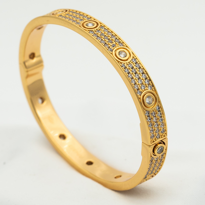 [Regalia jewelry]LOVE BRACELET 6.1MM DIAMOND-PAVED 10 BIG DIAMONDS