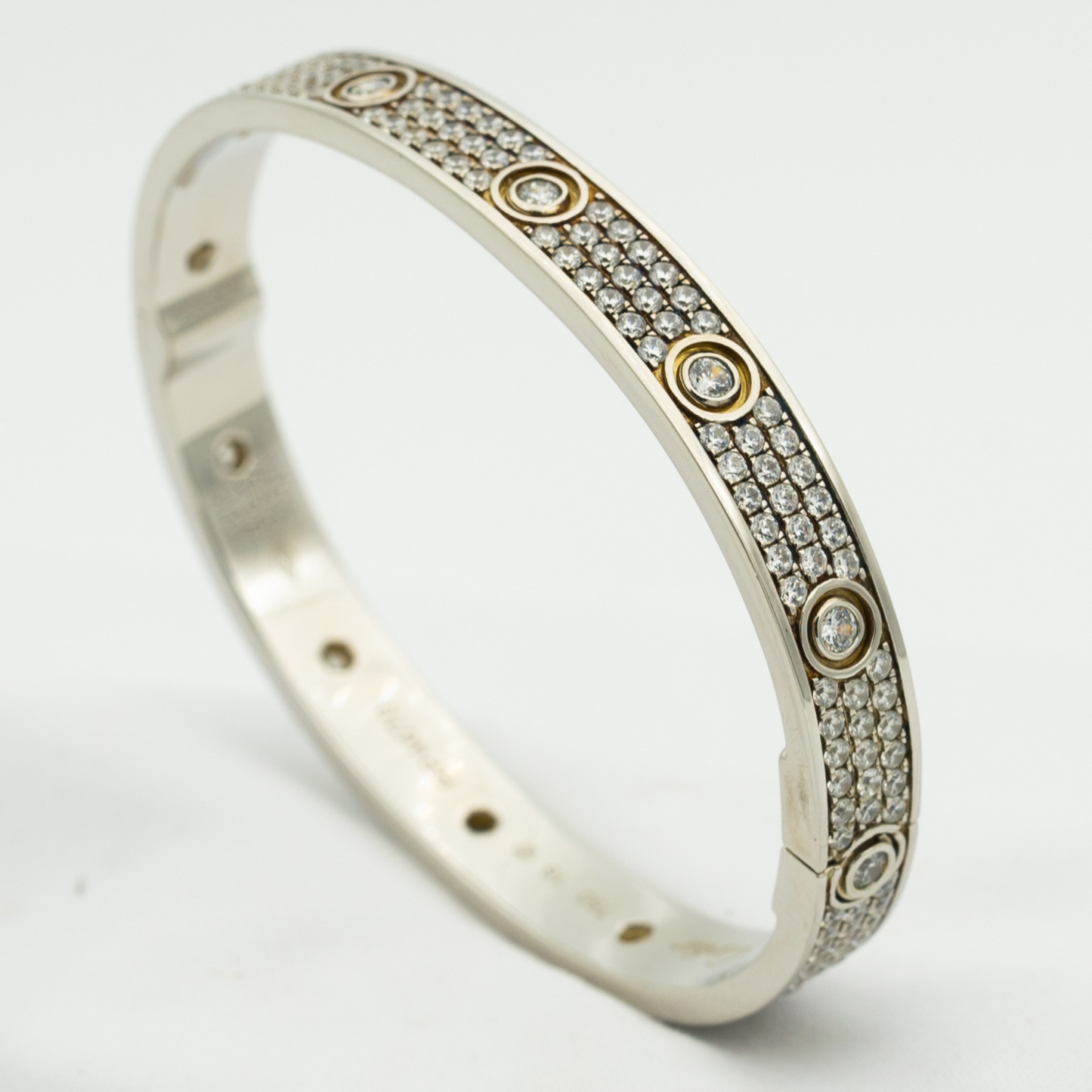 [Regalia jewelry]LOVE BRACELET 6.1MM DIAMOND-PAVED 10 BIG DIAMONDS