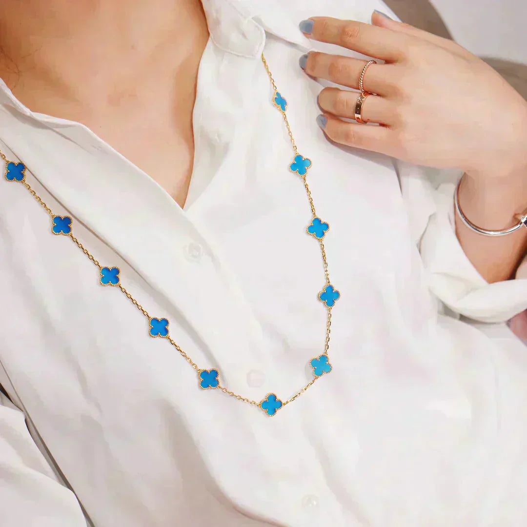 [Regalia jewelry]CLOVER 20 MOTIFS TURQUOISE GOLD