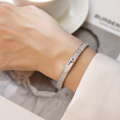 [Regalia jewelry]KELLY BRACELET DIAMOND PAVED
