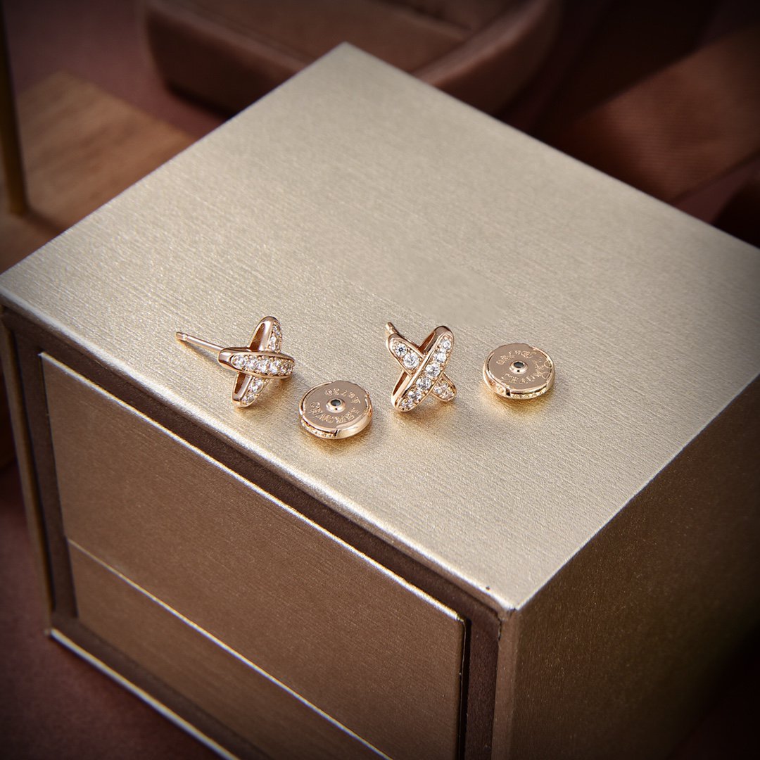 [Regalia jewelry]JEUX DE GOLD DIAMOND EARRINGS