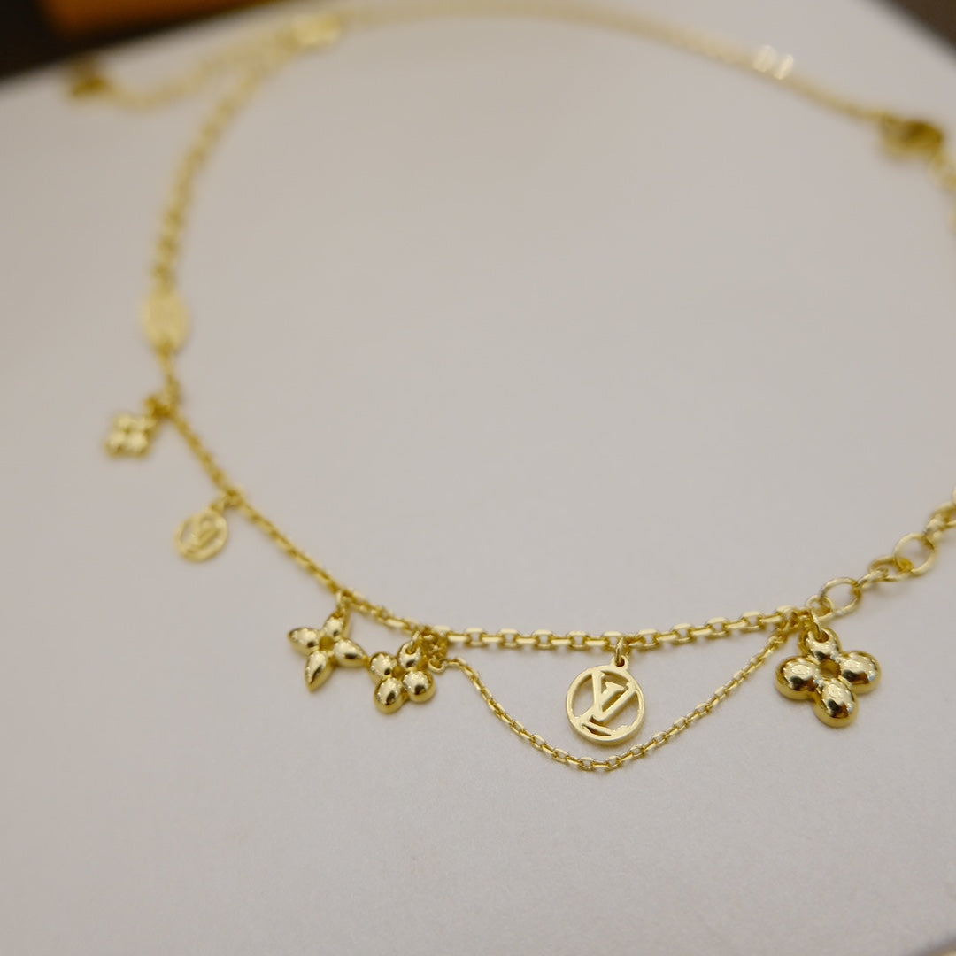 [Regalia jewelry]BLOOMING SUPPLE NECKLACE BRASS