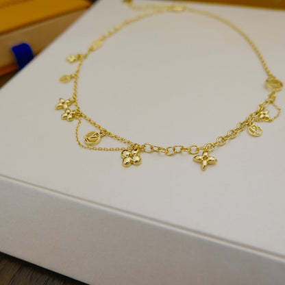 [Regalia jewelry]BLOOMING SUPPLE NECKLACE BRASS