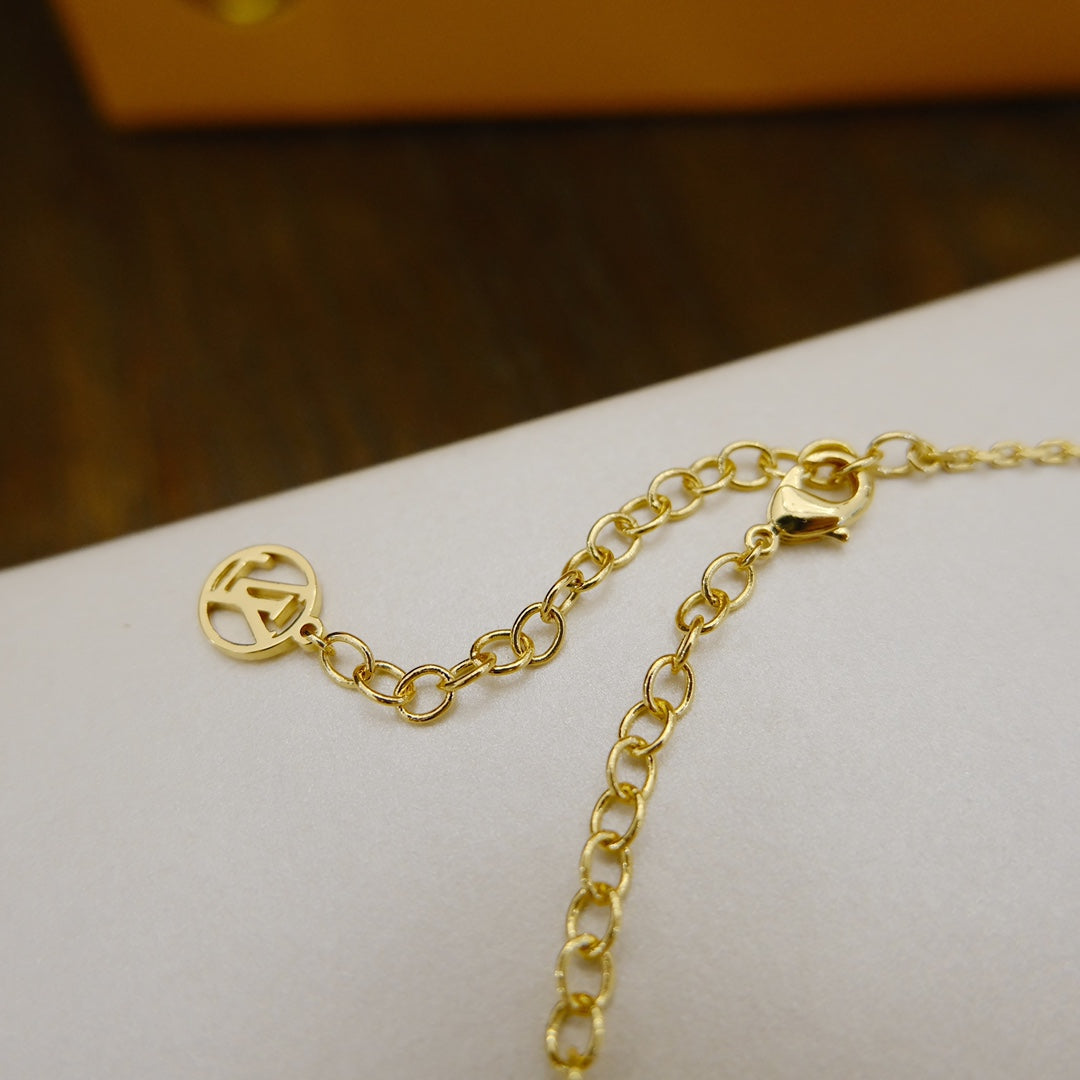 [Regalia jewelry]BLOOMING SUPPLE NECKLACE BRASS
