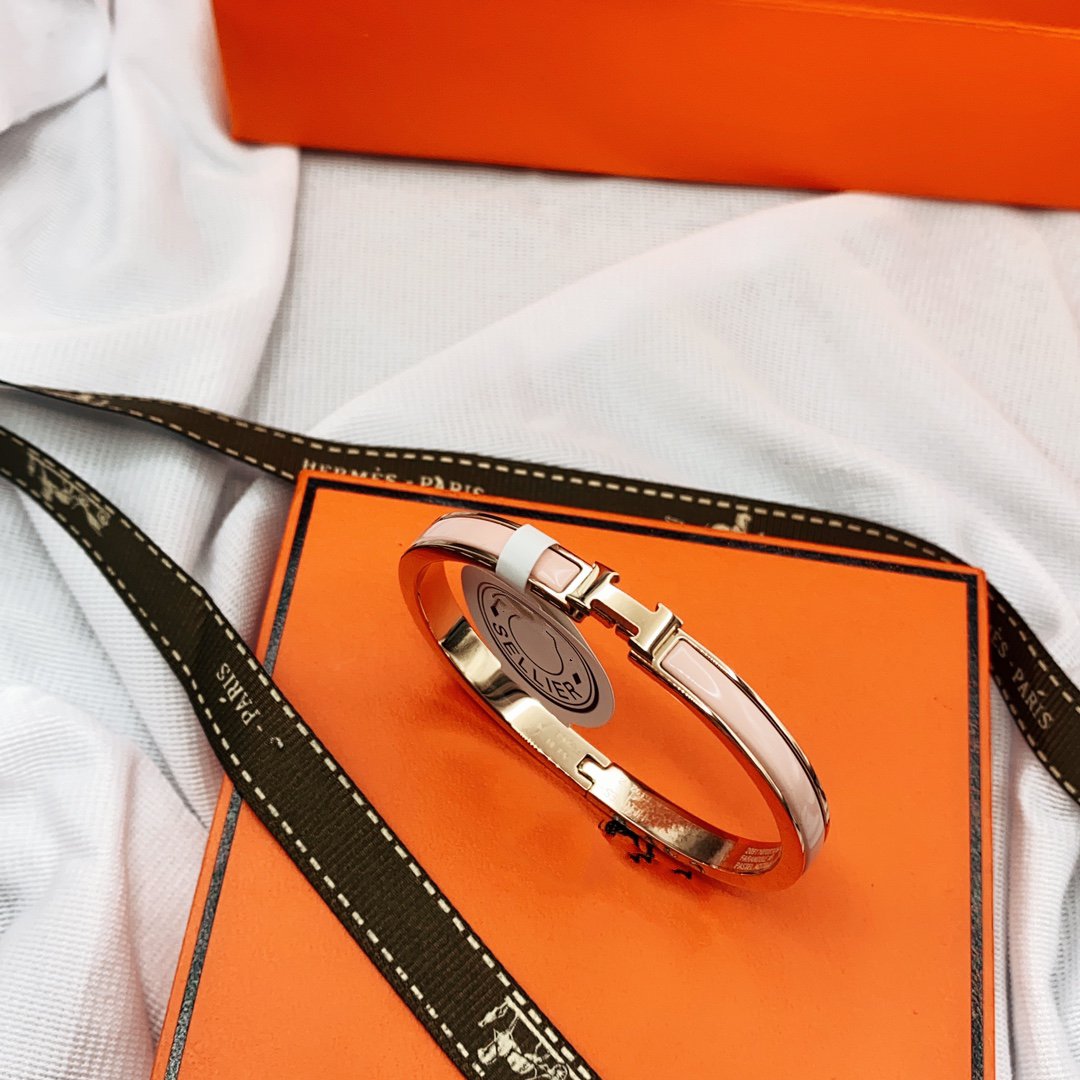 [Regalia jewelry]CLASSIC HM CLIC  PINK 8MM ENAMEL BRACELET